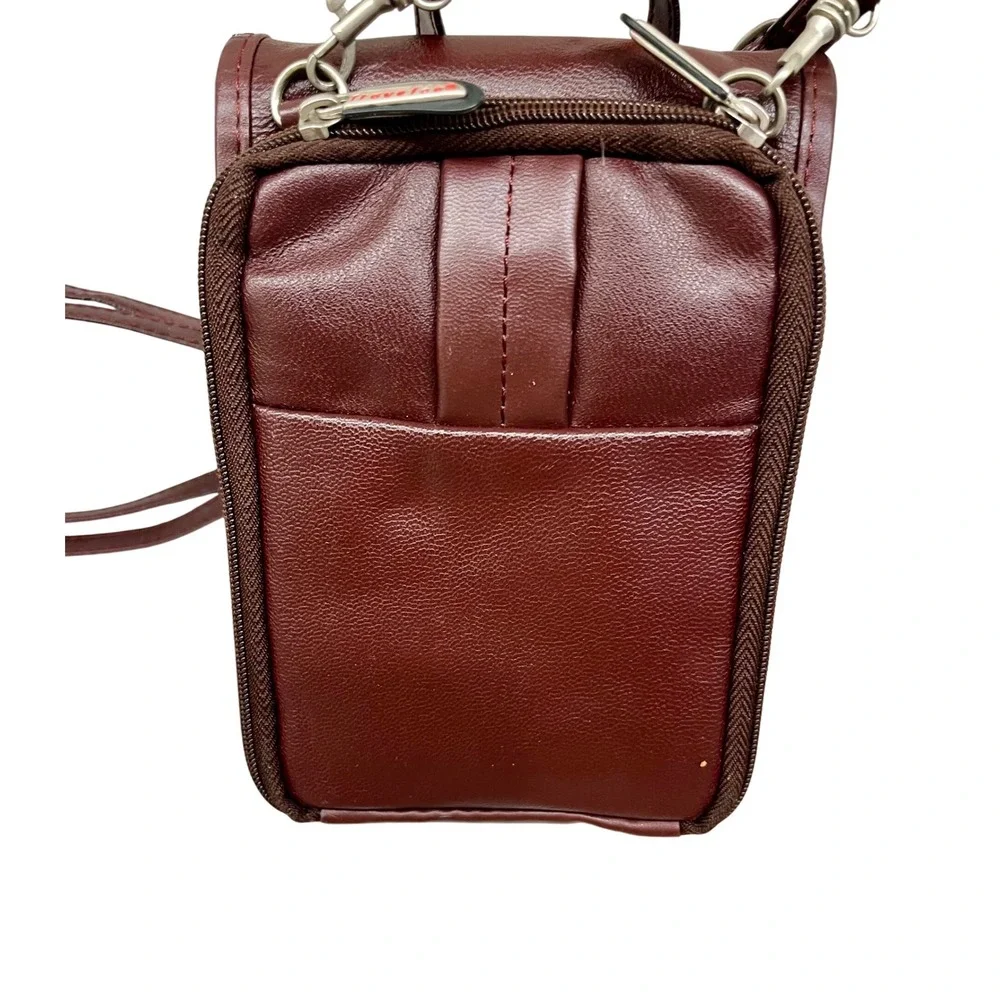 Travelon Crossbody Bag Travel Purse Shoulder Bag Burgundy Organizer